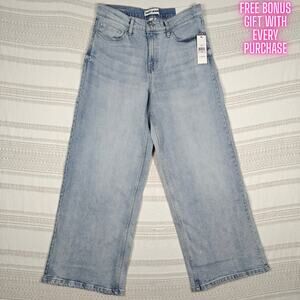 DKNY High Rise Wide Leg Jeans Light Wash Women’s Size 14/32 NWT